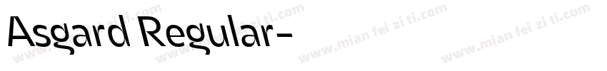 Asgard Regular字体转换